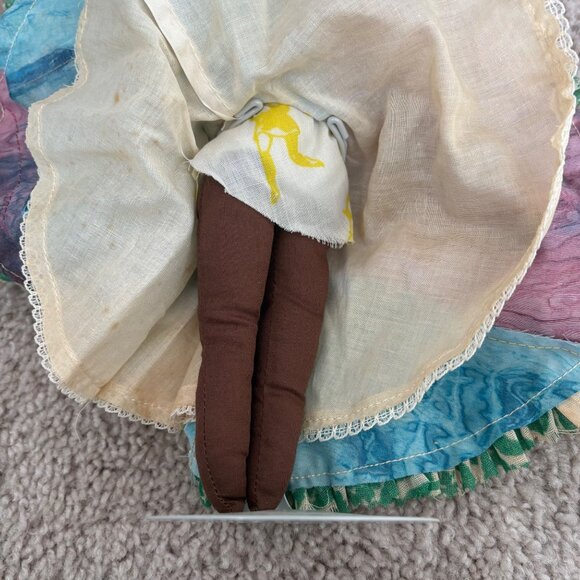 Handmade Fabric Folk African American Doll With Kaiser Stand Soft face and limbs - Picture 5 of 10